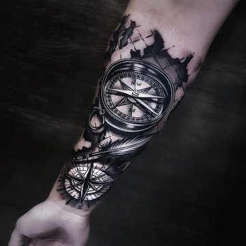 Tattoo met kompas