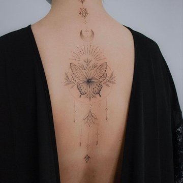 Back tattoos for women