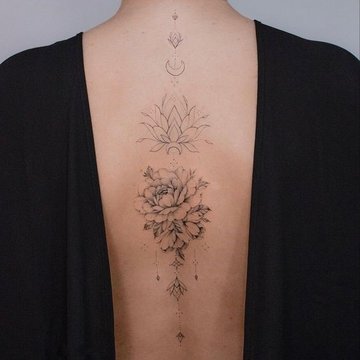 Back tattoos for women