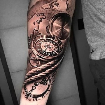 Compass tattoo
