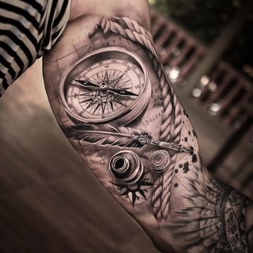 Compass tattoo