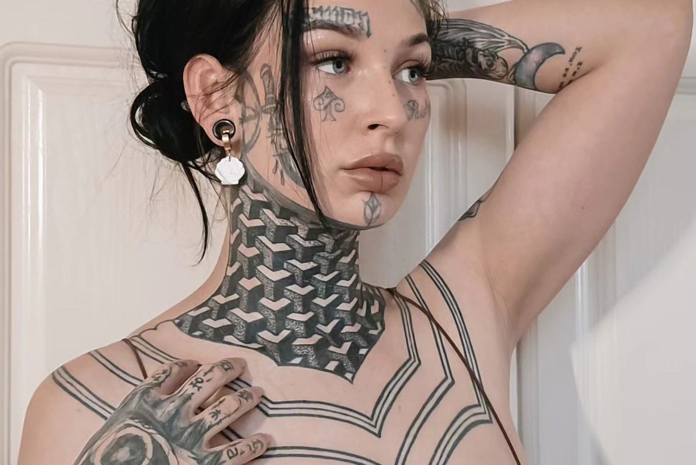Neck tattoo