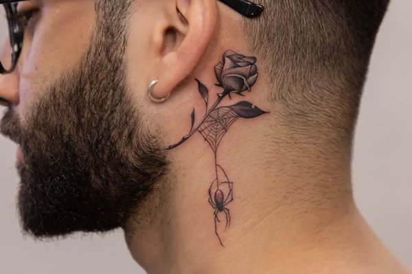 Neck tattoo