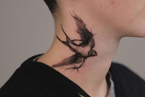 Neck tattoo