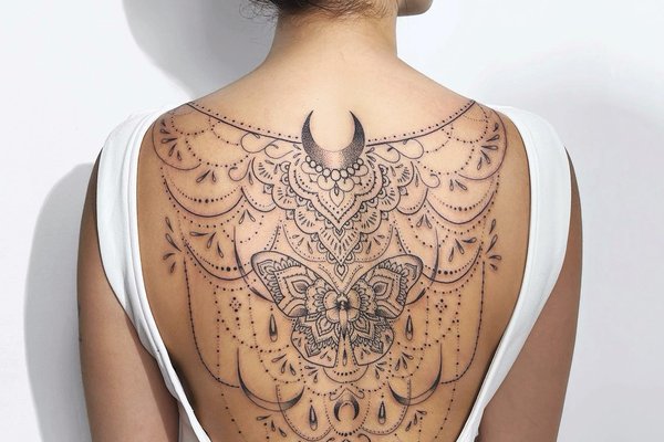 Back tattoos for women