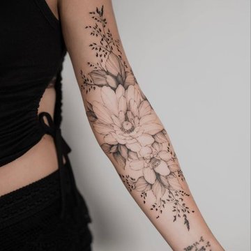 bloemen tatoeage