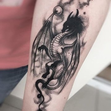 Draak tattoo