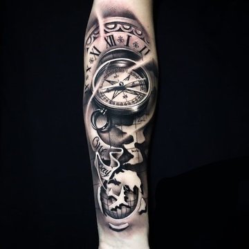 Tattoo met kompas