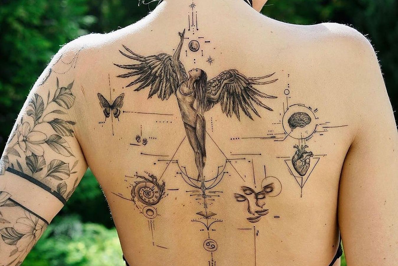 Back tattoos for women