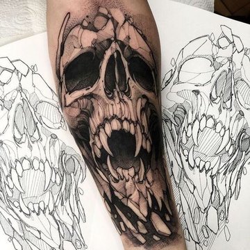 Schedel Tatoeage