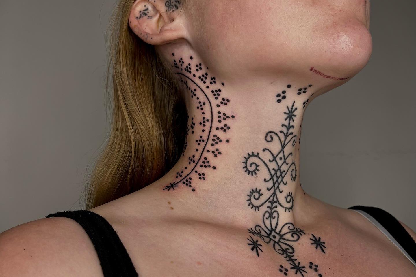 Neck tattoo