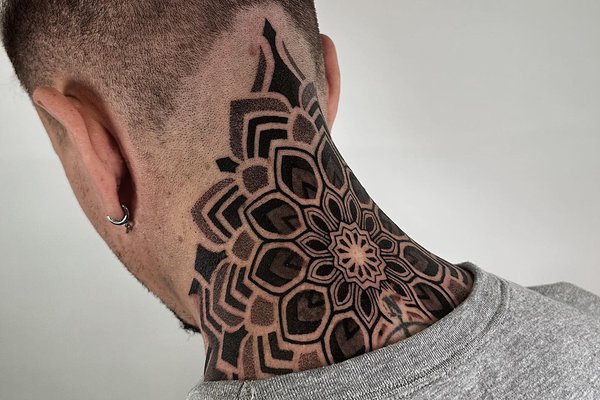 Neck tattoo