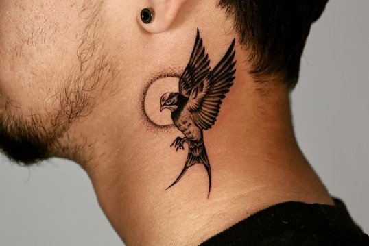 Neck tattoo