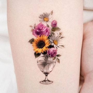 bloemen tatoeage