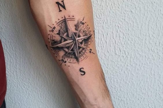 Compass tattoo