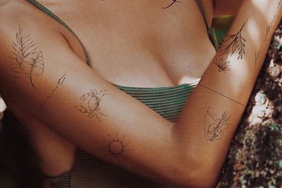 Women's arm tattoos