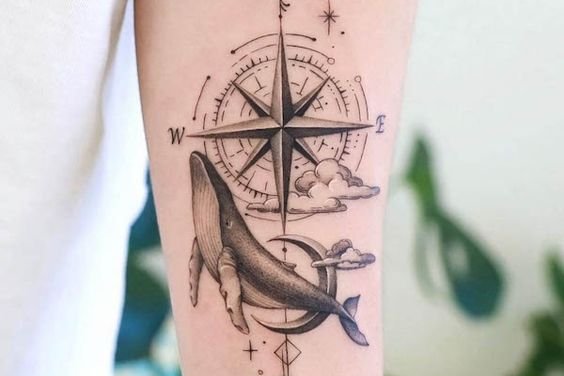 Tattoo met kompas