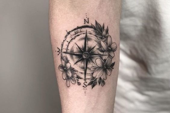 Compass tattoo