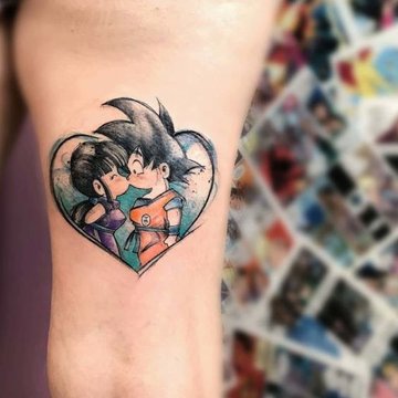 anime-stijl tatoeages