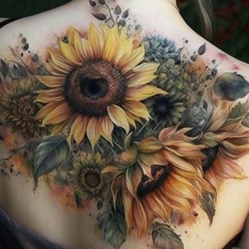 Zonnebloem tatoeage