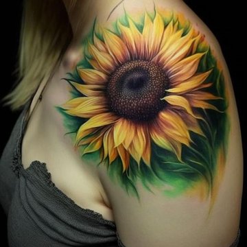 Zonnebloem tatoeage
