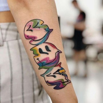 smiley tattoo