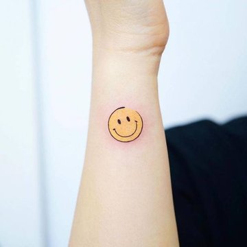 smiley tattoo