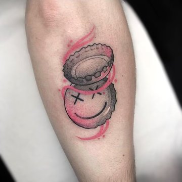 smiley tattoo