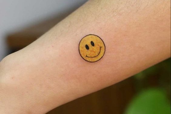 smiley tattoo