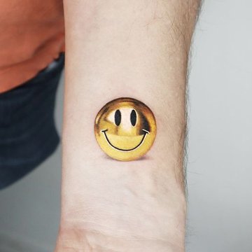 smiley tattoo