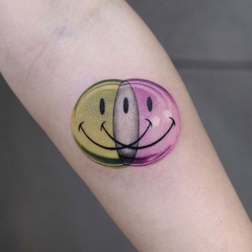 smiley tattoo