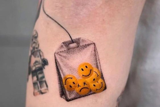 smiley tattoo