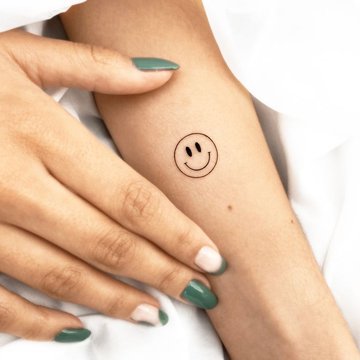 smiley tattoo