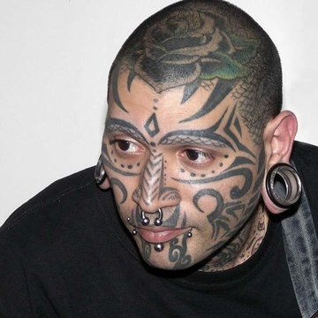 Tattoo's op het gezicht