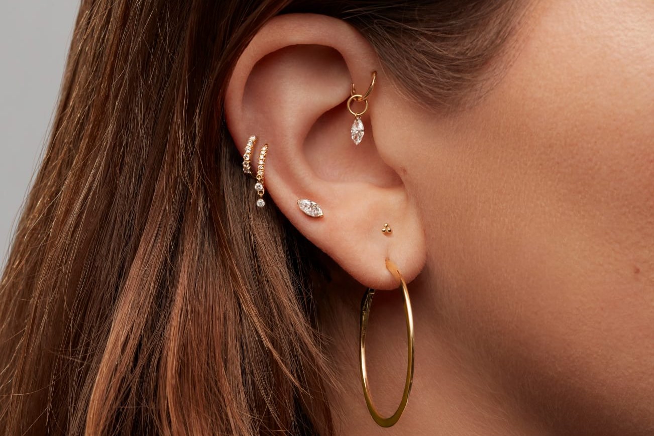 Forward Helix piercing
