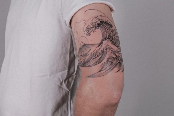wave tattoo