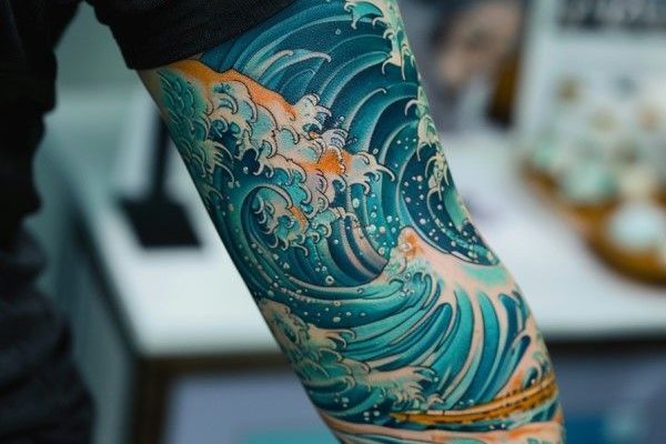 wave tattoo
