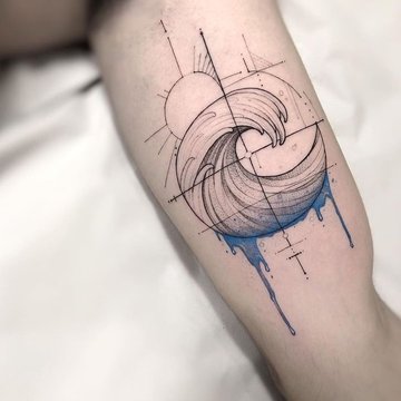 wave tattoo