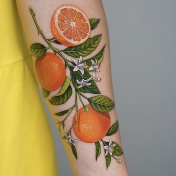 sinaasappel tattoo