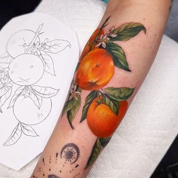 sinaasappel tattoo