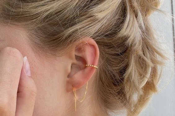 Conch piercings