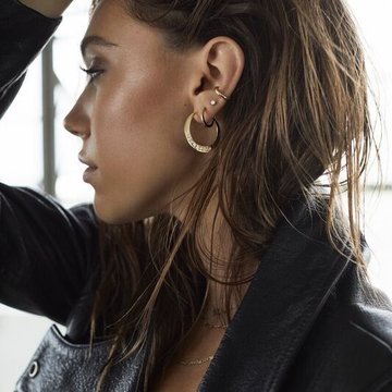 Conch piercings