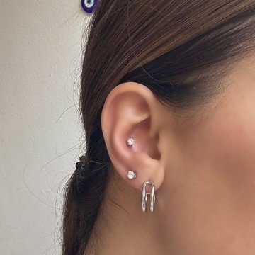 Conch piercings