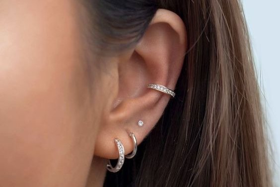 Conch piercings