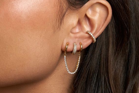 Conch piercings