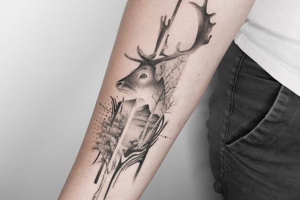 deer tattoo
